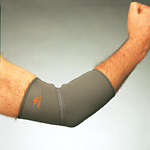 IMPACTO® pull on style sleeve support the elbow - Latex, Supported